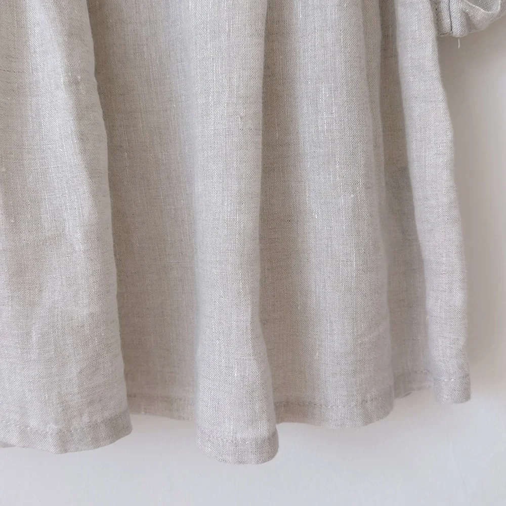 H&M Girl’s Light Beige Linen Dress Size 4T - Picture 2 of 5